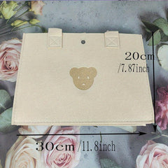 Casual Felt Tote Bag Handbag Large Capacity Shoulder Bag for Commuting