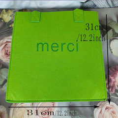 Casual Felt Tote Bag Handbag Large Capacity Shoulder Bag for Commuting