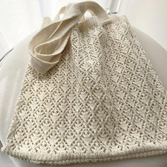 Men's Hollow Out Crochet Tote Bag for Summer