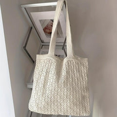 Men's Hollow Out Crochet Tote Bag for Summer