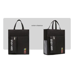 Men's Large Capacity Tote Bag Student Handbag Carrying Book Bag