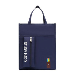 Men's Large Capacity Tote Bag Student Handbag Carrying Book Bag