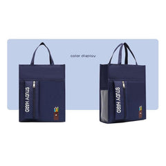 Men's Large Capacity Tote Bag Student Handbag Carrying Book Bag