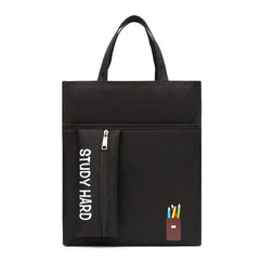 Men's Large Capacity Tote Bag Student Handbag Carrying Book Bag