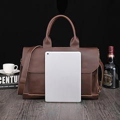 Men's Handbag Pu Leather Business Briefcase Shoulder Bag