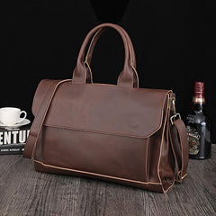 Men's Handbag Pu Leather Business Briefcase Shoulder Bag