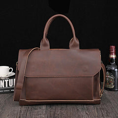 Men's Handbag Pu Leather Business Briefcase Shoulder Bag