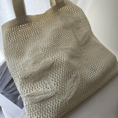 Men's Hollow Out Knit Tote Bag