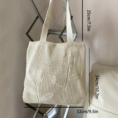 Men's Hollow Out Knit Tote Bag