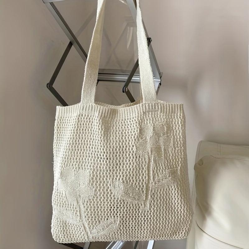 Men's Hollow Out Knit Tote Bag
