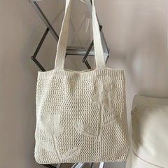 Men's Hollow Out Knit Tote Bag