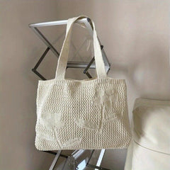 Men's Hollow Out Knit Tote Bag