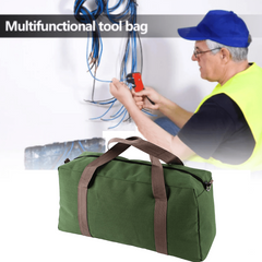 Electrician Tool Bag Canvas Maintenance Storage Pouch Hardware Bag