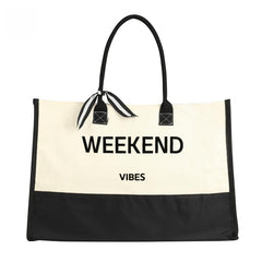 Canvas Tote Bag Large Capacity Handbag Beach Shopping Handbag