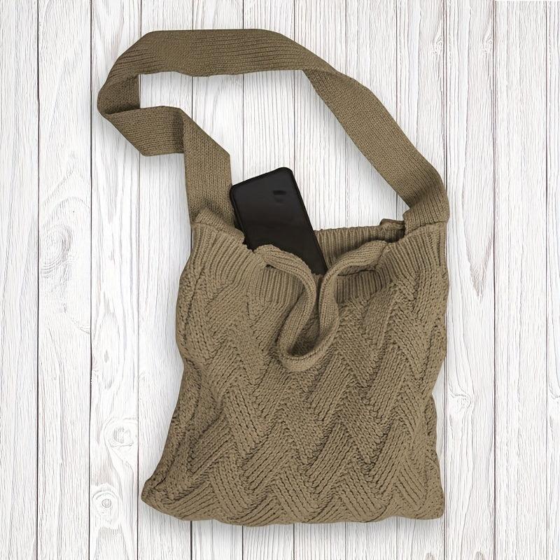 Crochet Tote Bag Knit Hobo Bag Handbag Large Capacity Travel Shoulder Bag