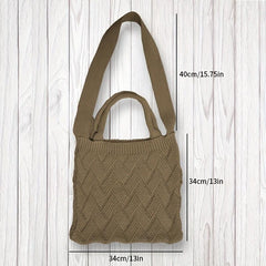 Crochet Tote Bag Knit Hobo Bag Handbag Large Capacity Travel Shoulder Bag