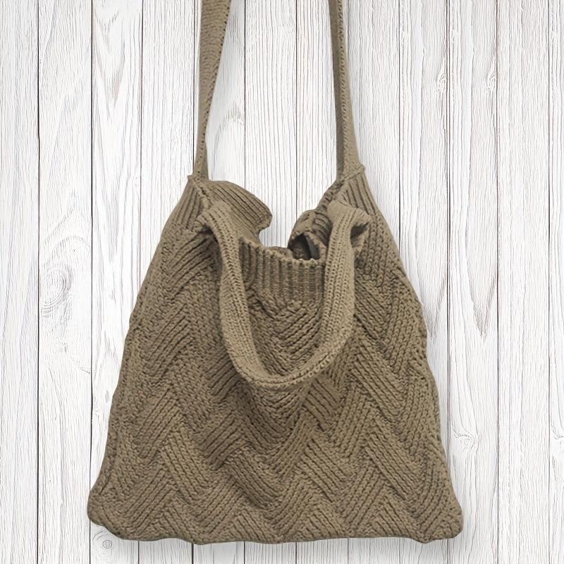 Crochet Tote Bag Knit Hobo Bag Handbag Large Capacity Travel Shoulder Bag