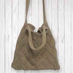 Crochet Tote Bag Knit Hobo Bag Handbag Large Capacity Travel Shoulder Bag