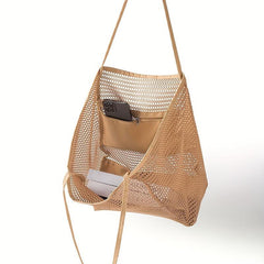 Mesh Beach Handbag Large Capacity Shoulder Bag Shopping Bag Swimming Tote Bag