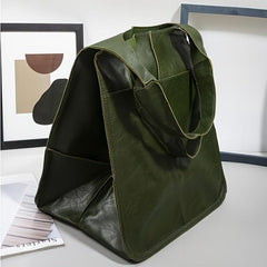 Large Capacity Soft Leather Tote Shoulder Bag for Travel