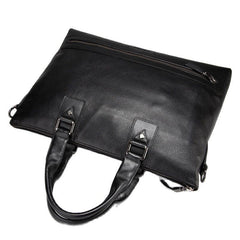 Leather Business Briefcase Handbag For Men Travel Work Computer Bag