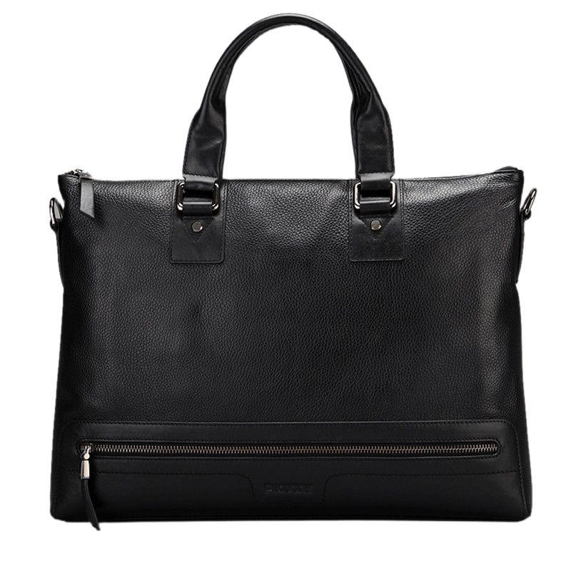Leather Business Briefcase Handbag For Men Travel Work Computer Bag