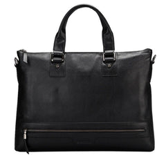 Leather Business Briefcase Handbag For Men Travel Work Computer Bag