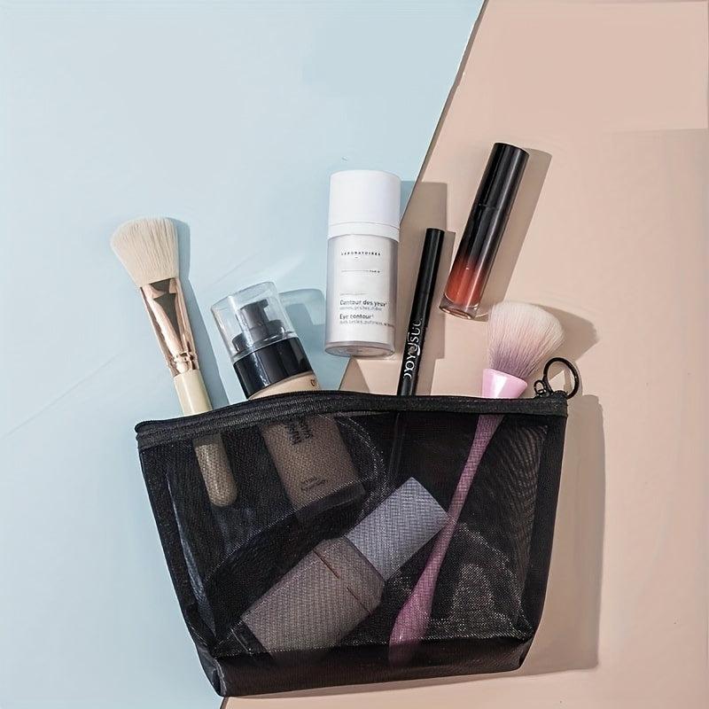 Mesh Makeup Wash Bags - 3pc Portable Visual Breathable Clutch Bags