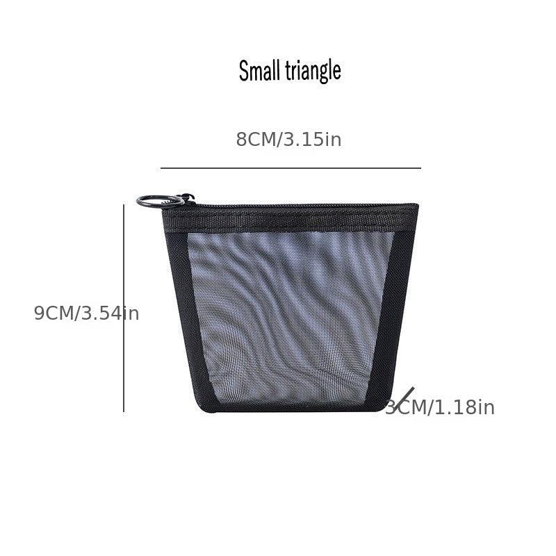 Mesh Makeup Wash Bags - 3pc Portable Visual Breathable Clutch Bags