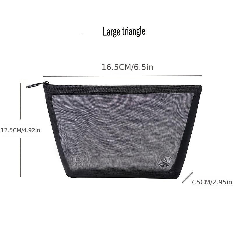 Mesh Makeup Wash Bags - 3pc Portable Visual Breathable Clutch Bags