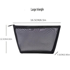 Mesh Makeup Wash Bags - 3pc Portable Visual Breathable Clutch Bags