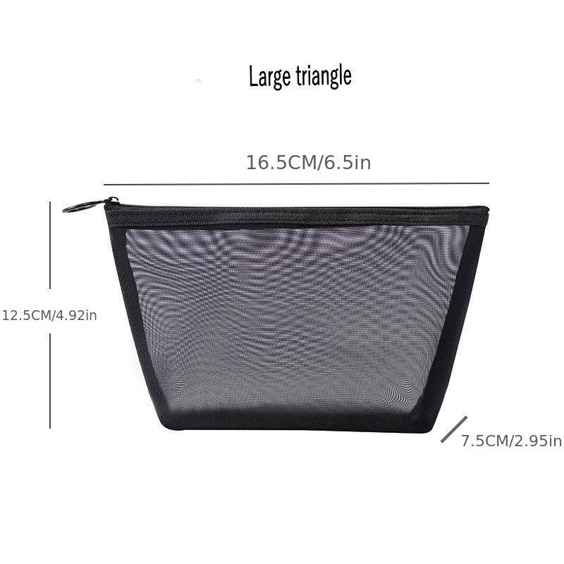 Mesh Makeup Wash Bags - 3pc Portable Visual Breathable Clutch Bags