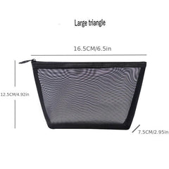 Mesh Makeup Wash Bags - 3pc Portable Visual Breathable Clutch Bags