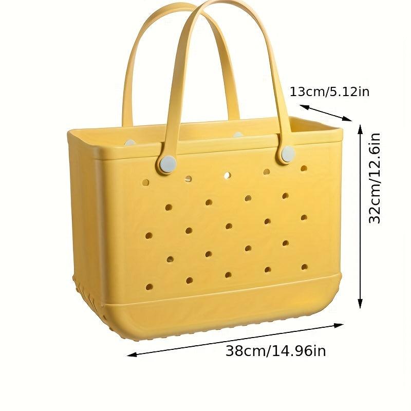 Beach Men's Bag Portable Satchel For Outdoor Travel Durable Rubber Handbag