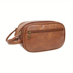 Portable PU Leather Toiletry Bag Large Capacity Cosmetics Bag