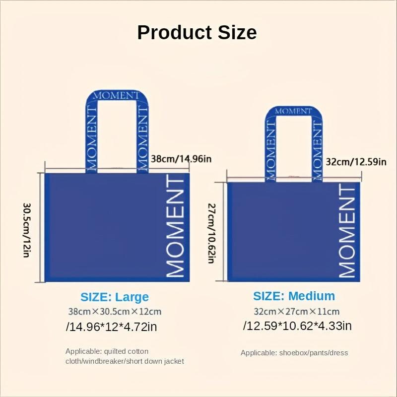PVC Thick Tote Bag Casual Travel Storage Bag Letter Pattern Shopping Bag