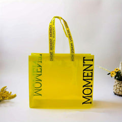 PVC Thick Tote Bag Casual Travel Storage Bag Letter Pattern Shopping Bag