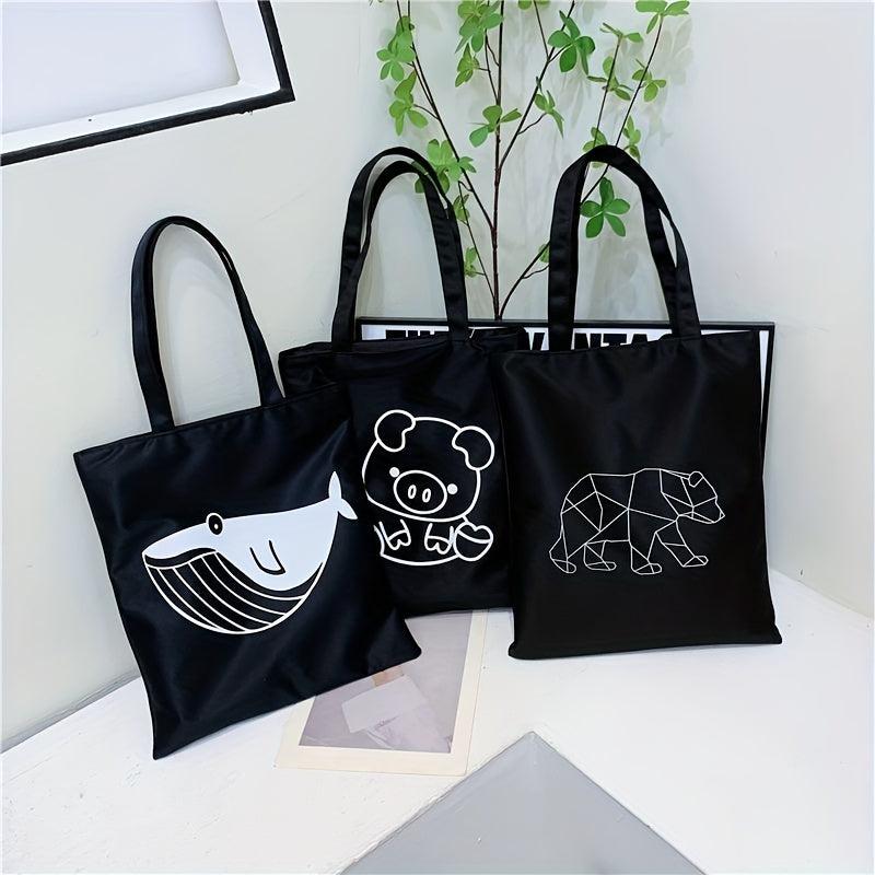Cartoon Animal Tote Bag Casual Shoulder Handbag