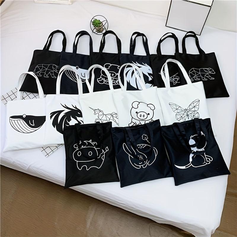 Cartoon Animal Tote Bag Casual Shoulder Handbag