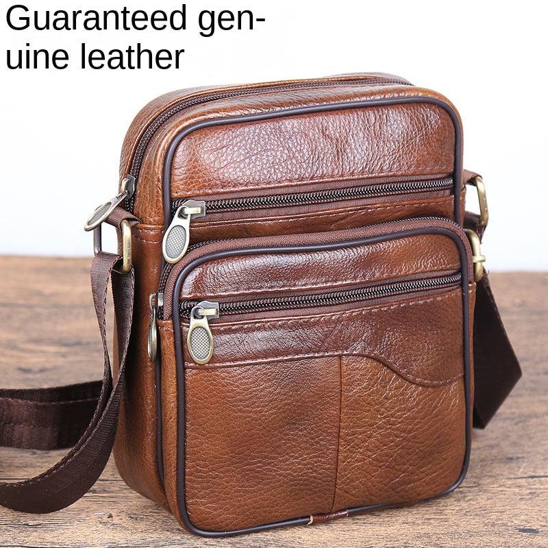 Leather Men's Bag Crossbody Business Backpack