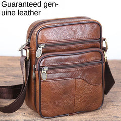 Leather Men's Bag Crossbody Business Backpack