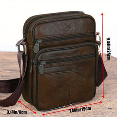 Leather Men's Bag Crossbody Business Backpack