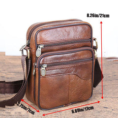 Leather Men's Bag Crossbody Business Backpack