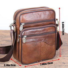 Leather Men's Bag Crossbody Business Backpack