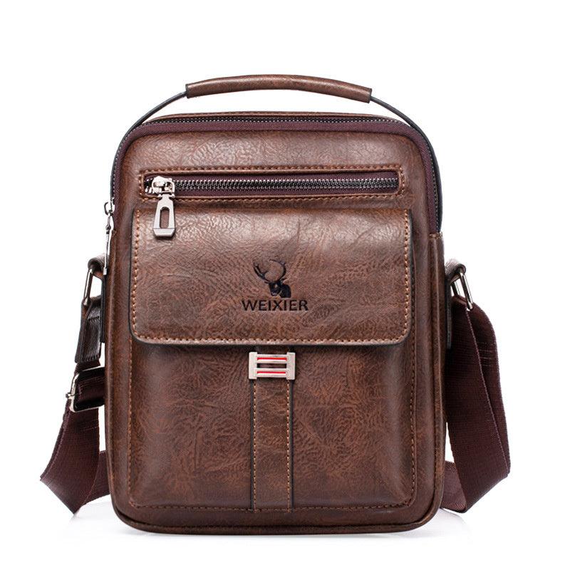 WEIXIER PU Men's Messenger Bag Waterproof Shoulder Bag Backpack