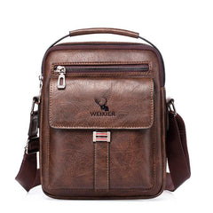 WEIXIER PU Men's Messenger Bag Waterproof Shoulder Bag Backpack