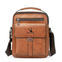 WEIXIER PU Men's Messenger Bag Waterproof Shoulder Bag Backpack