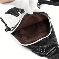 Stylish Colorblock Crossbody Bag with Zipper