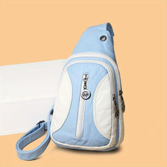 Stylish Colorblock Crossbody Bag with Zipper