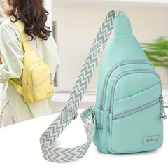 Candy Chest Bag w/ Guitar Strap Sling Backpack PU Leather Crossbody Bag
